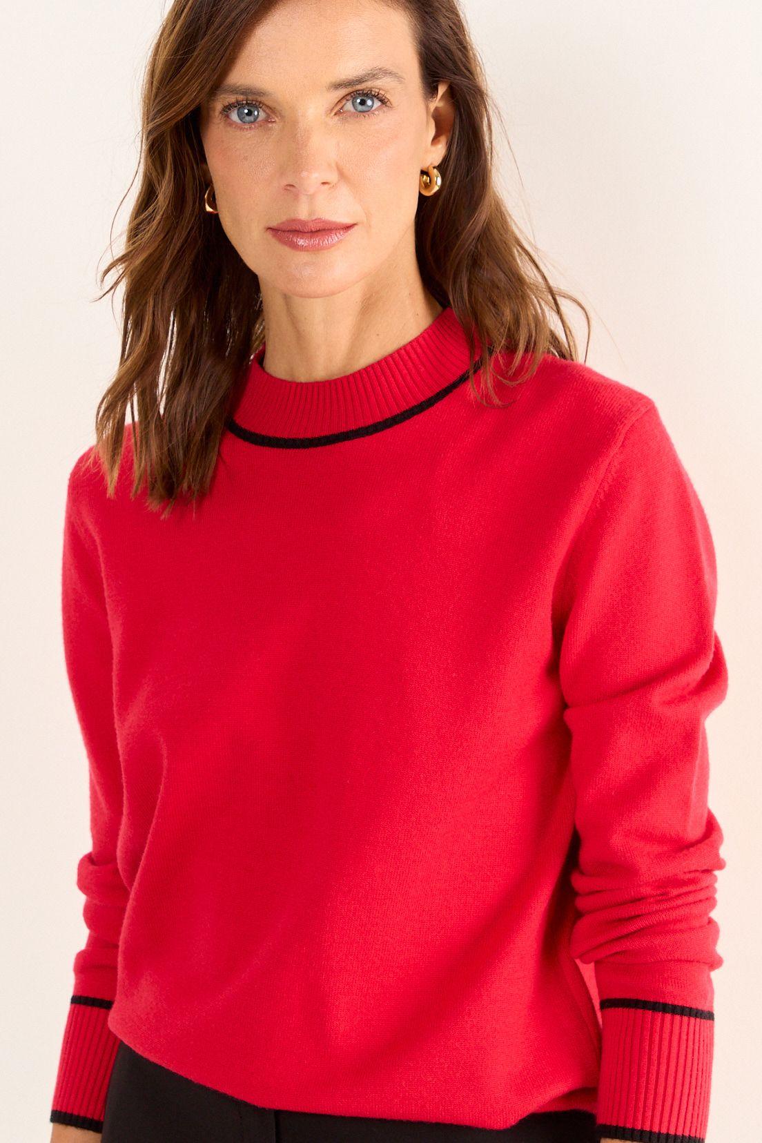 Sweater Liso Rojo Ma Griffe 18102126055103-1