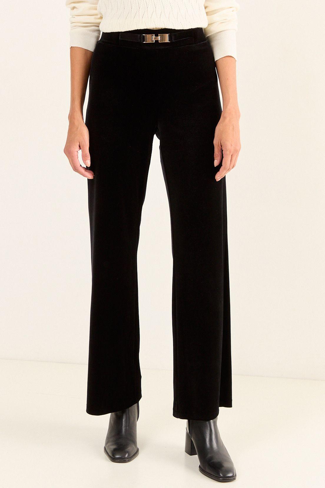 Calza De Terciopelo Wide Negro Ma Griffe 11402126003102-1
