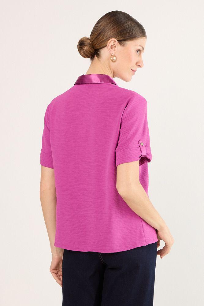 Blusas Manga Corta Violeta Ma Griffe 14002225006641-2