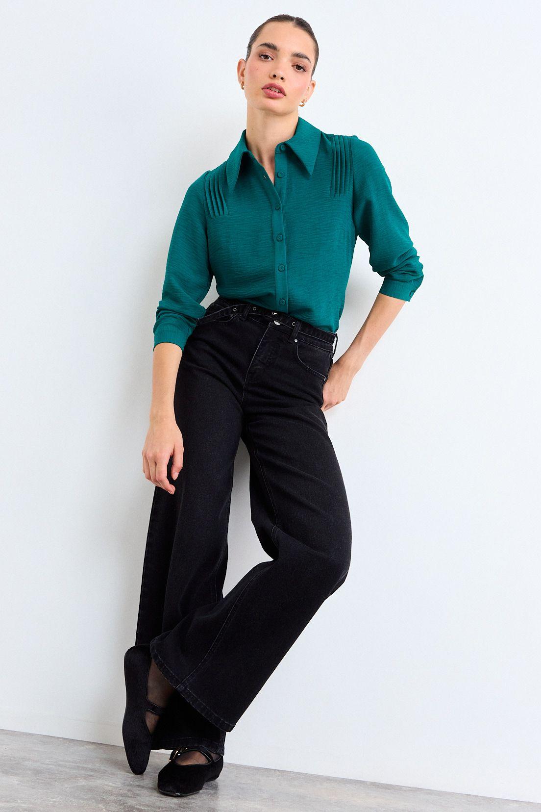 Blusa Lisa Verde Oliva iO 14020126015107-4