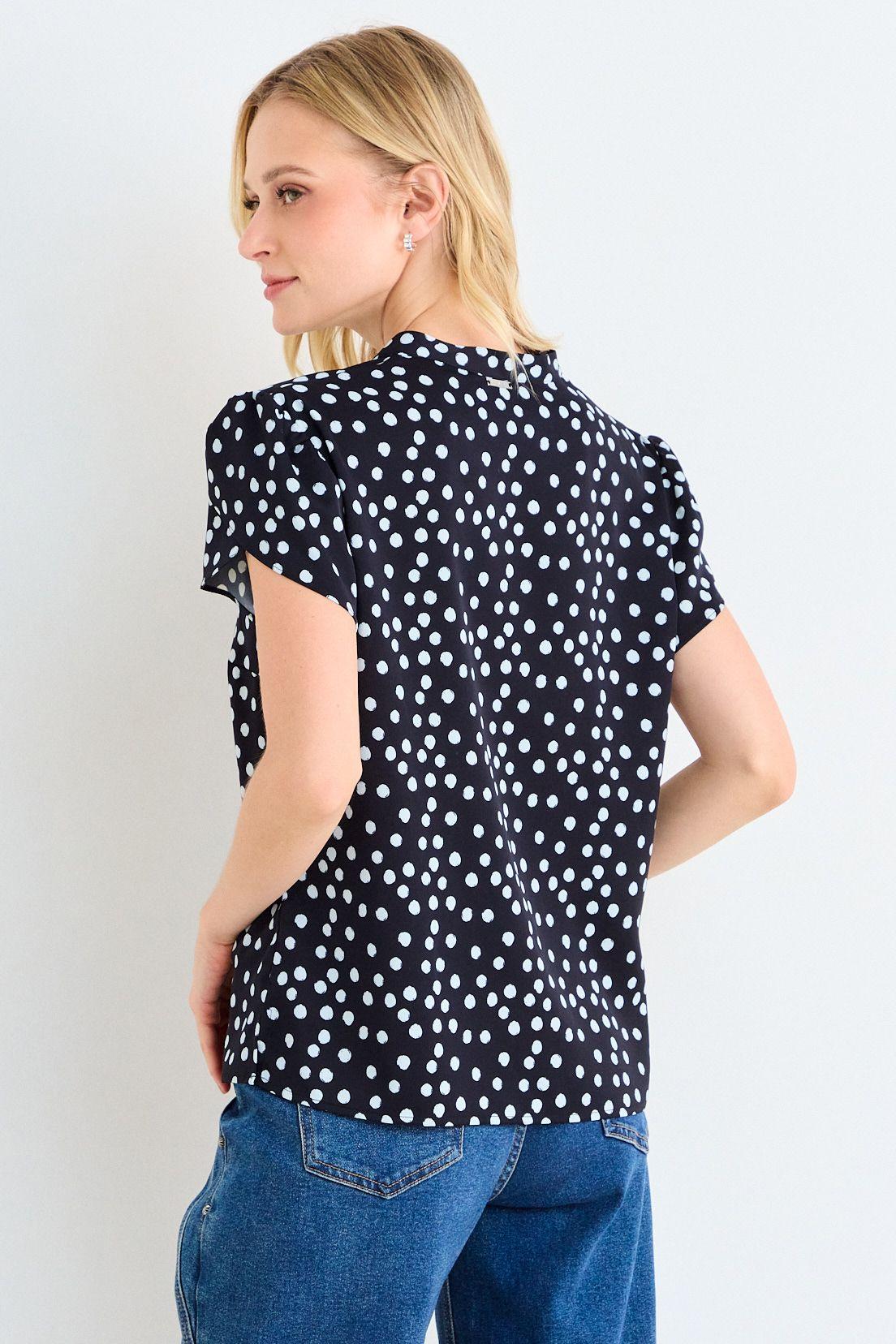 Blusa Manga Corta Print Negro Ash 14107225009163-2