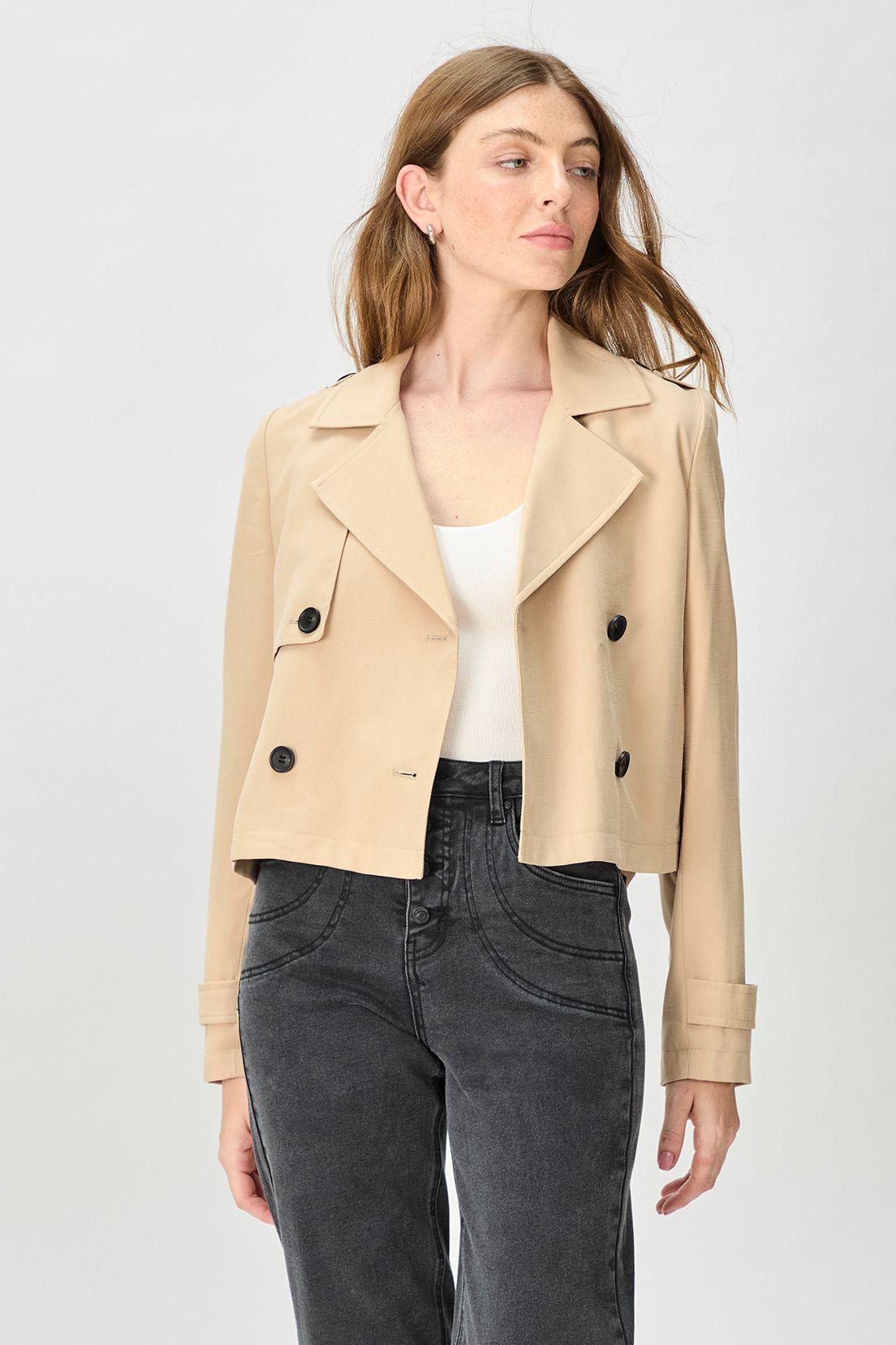 Impermeable (Trench) Liso Beige iO 17420125002106-4