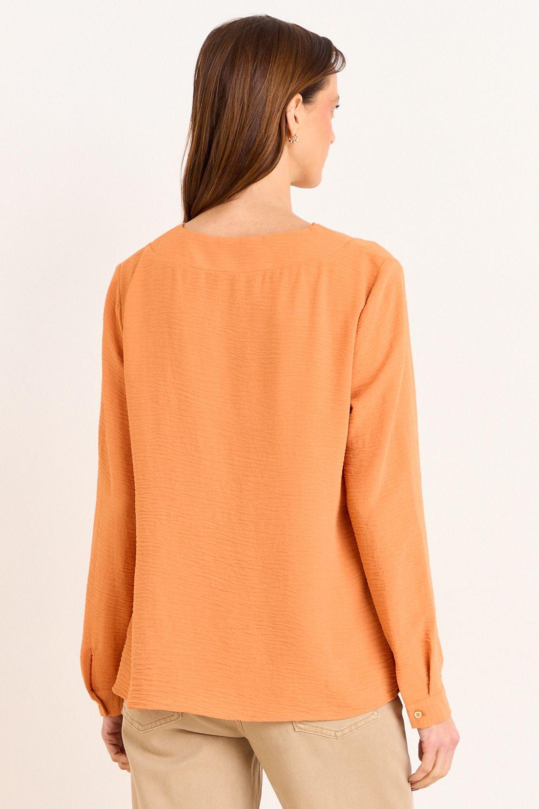 Blusa  Escote En V Naranjo Ma Griffe 14002226001114-2