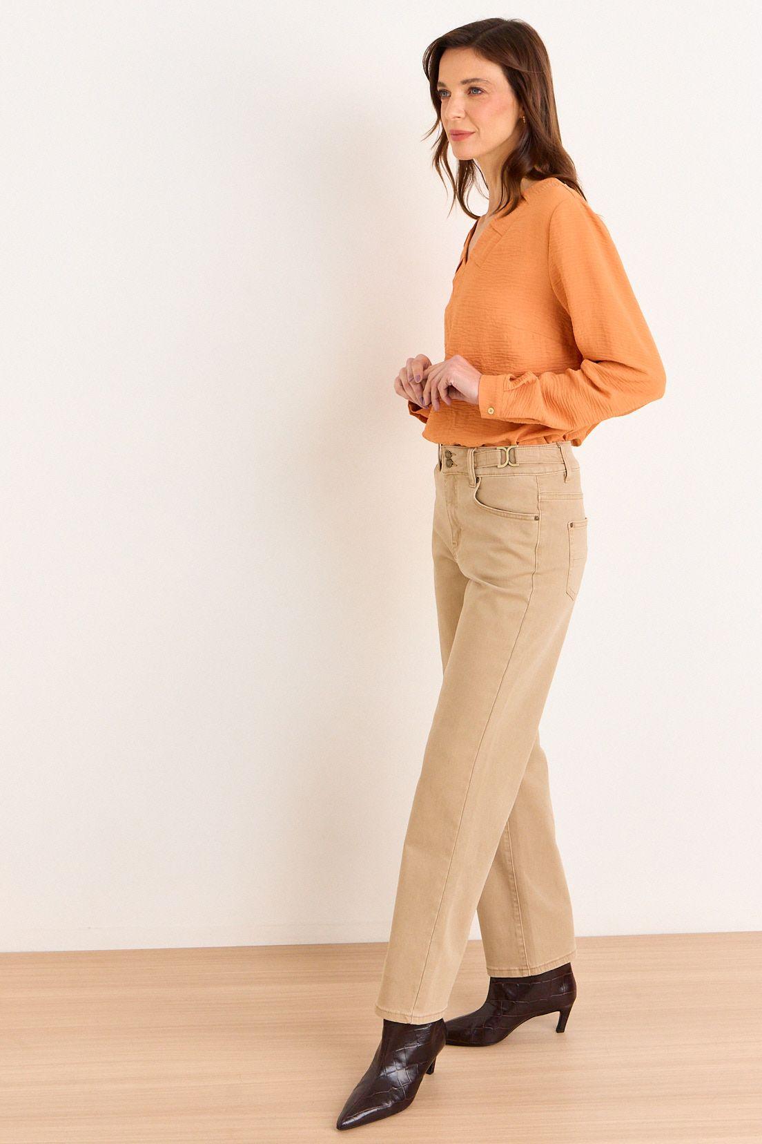 Blusa  Escote En V Naranjo Ma Griffe 14002226001114-4