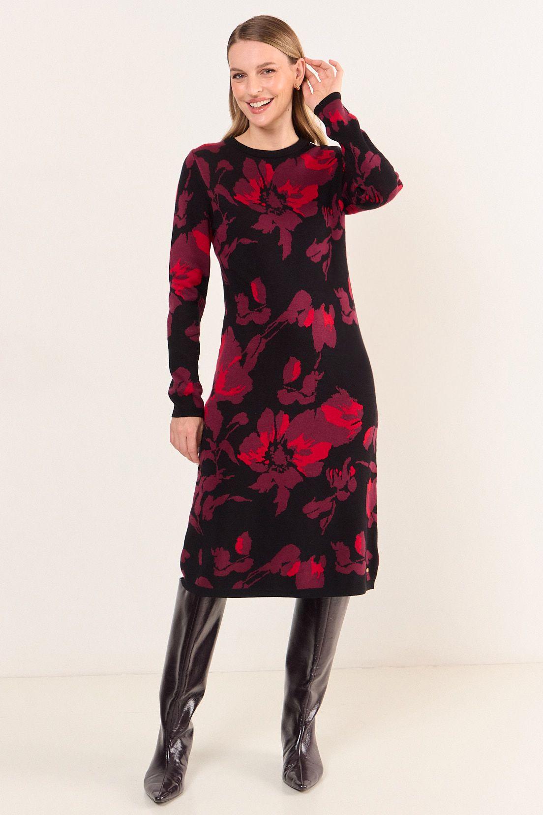 Vestido Tejido De Fantasia Negro Ma Griffe 13102126005102-0