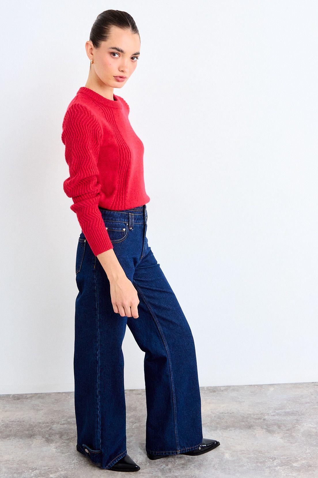 Sweater Cuello Redondo Rojo iO 18120126020103-4