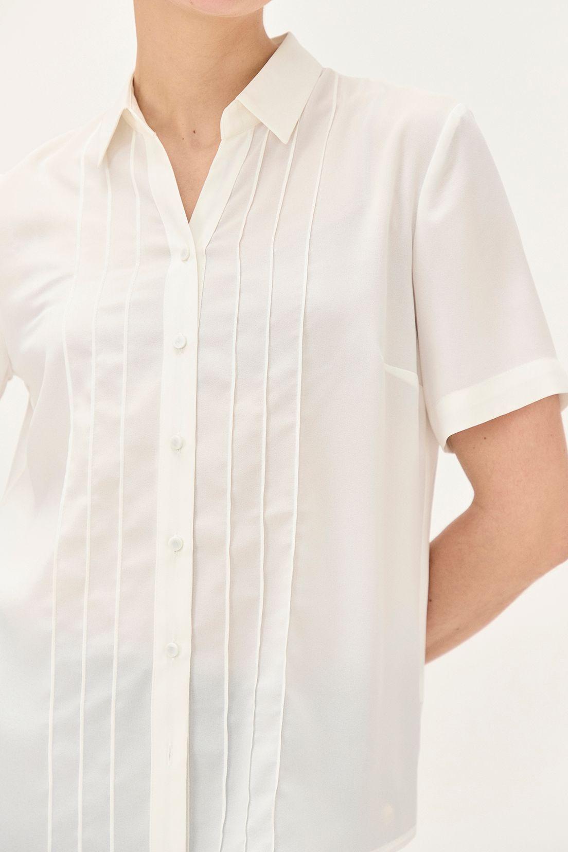 Blusa Camisera Pliegues Crudo Ma Griffe 14002224064105-4