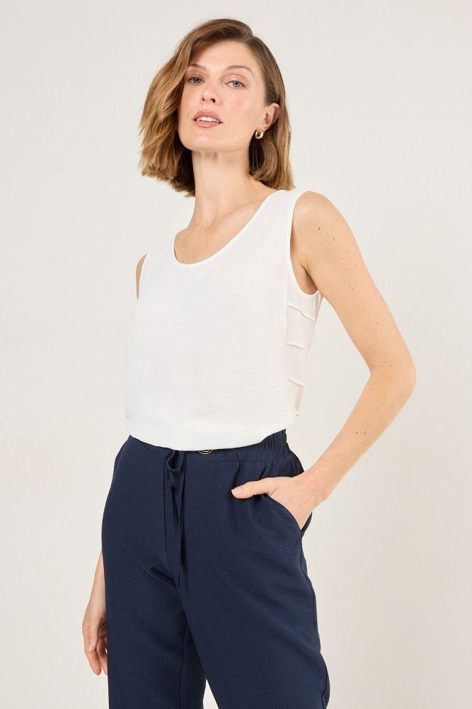Blusa Sin Mangas Blanco Ma Griffe 14002225009101-0