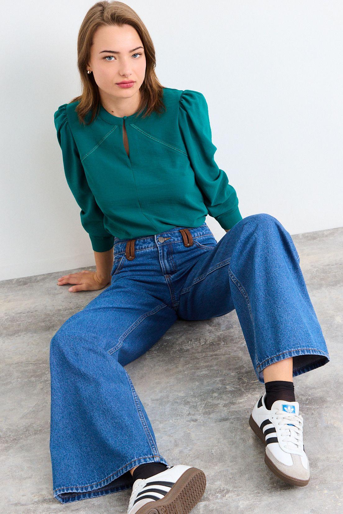 Blusa Lisa Verde Petróleo iO 14020126057107-3