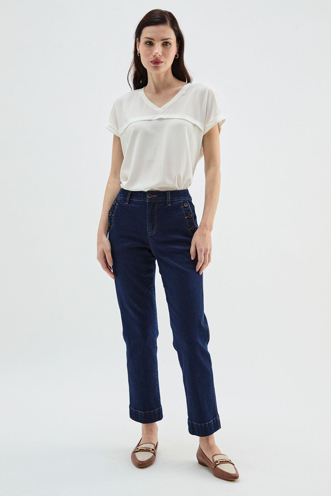 Jeans Crop Azul Ma Griffe 11302125001104-0