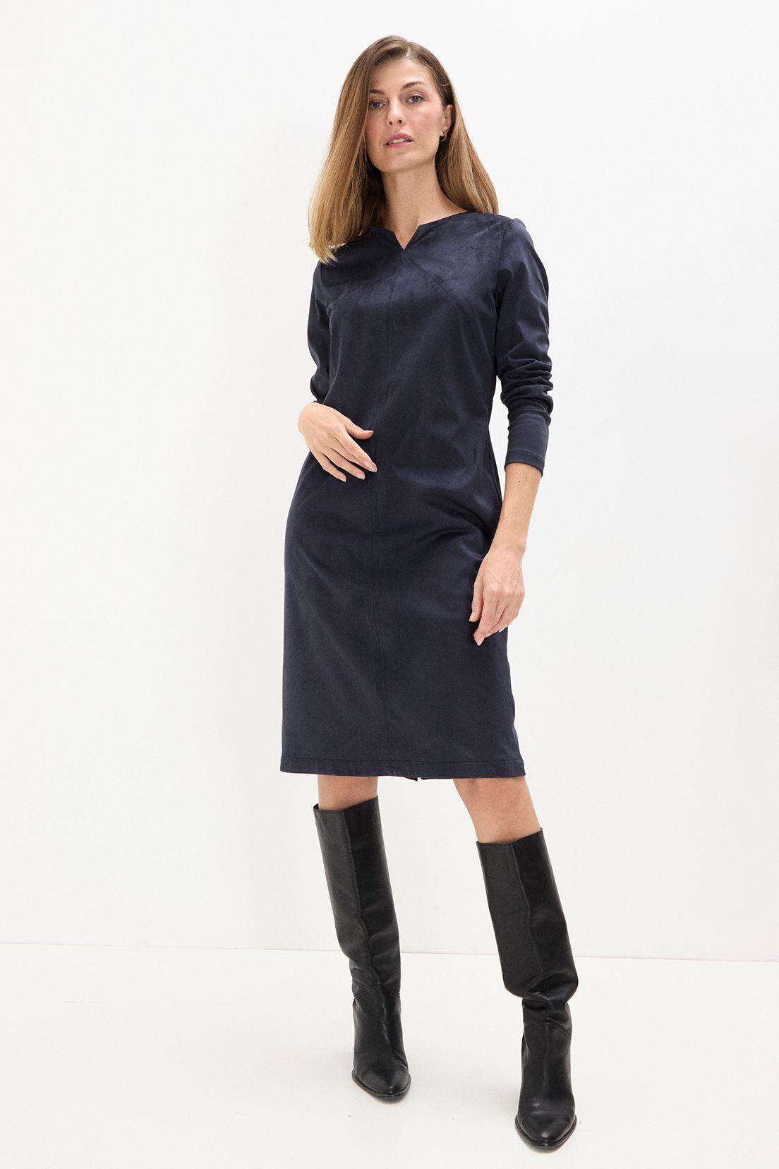 Vestido Suede Azul Ma Griffe 13002125055104-0