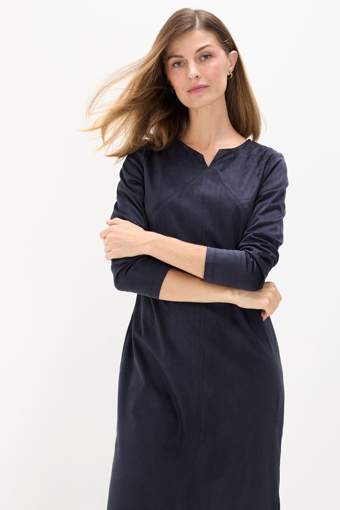 Vestido Suede Azul Ma Griffe 13002125055104-2