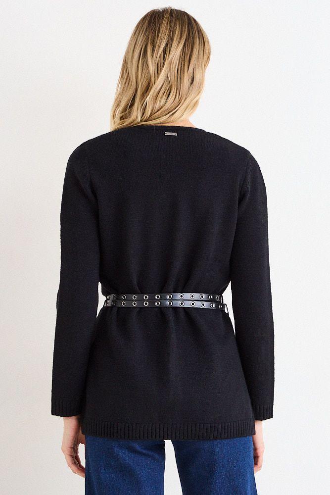 Cardigan Liso Negro Ash 18007226006102-2