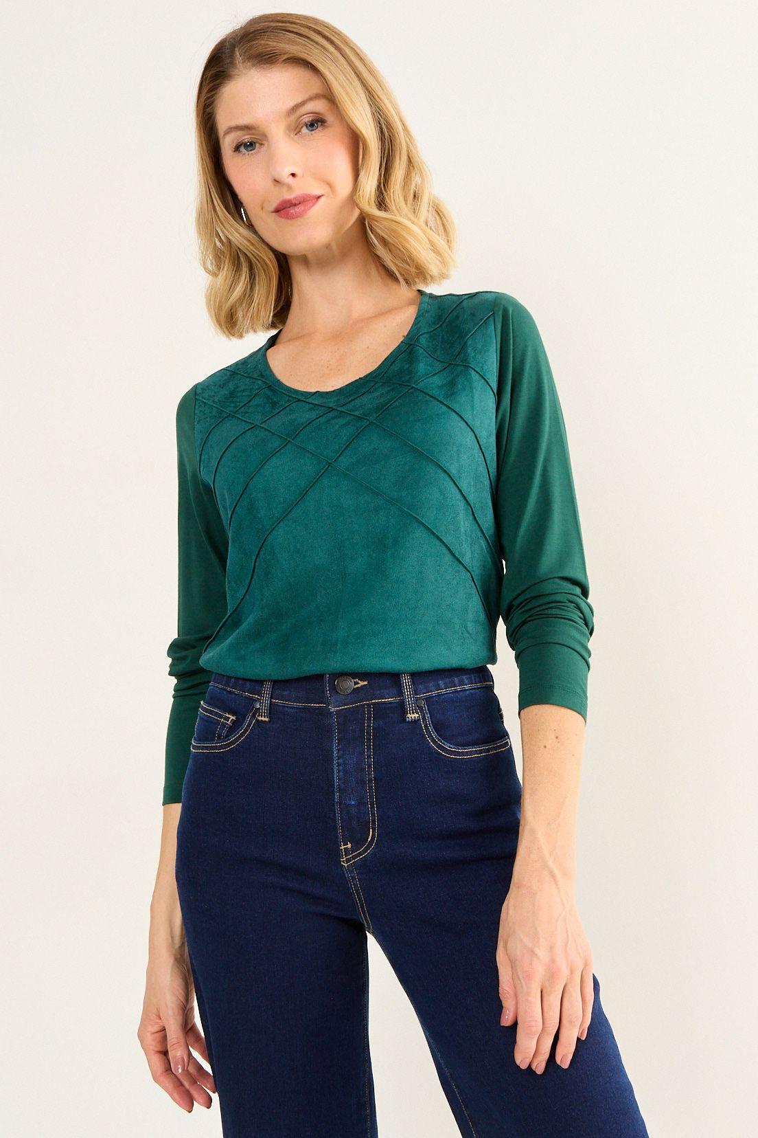 Polera De Suede Verde Oliva Ma Griffe 14202126007107-0