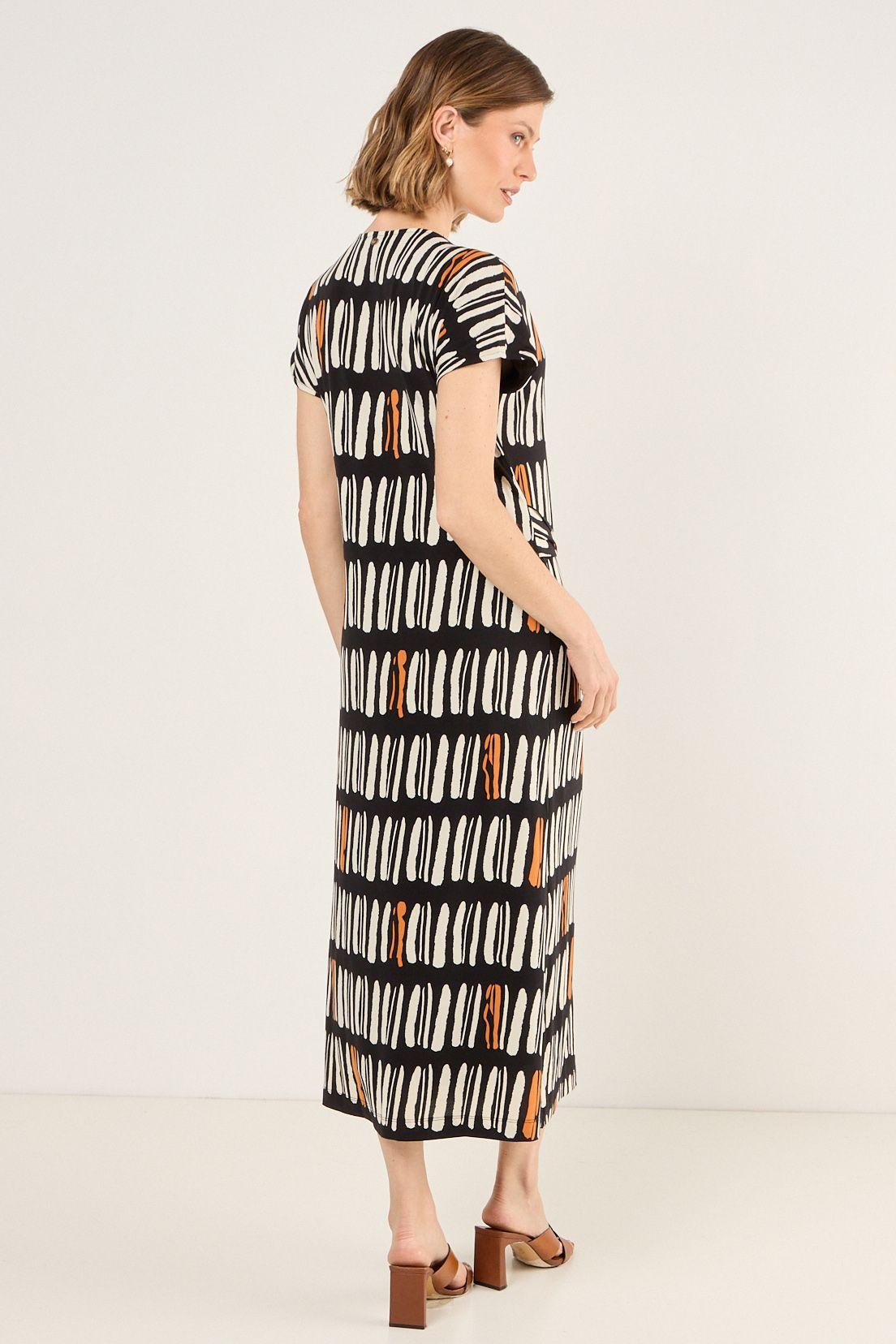 Vestido Estampado Con Lazo Negro Ma Griffe 13102225010102-3