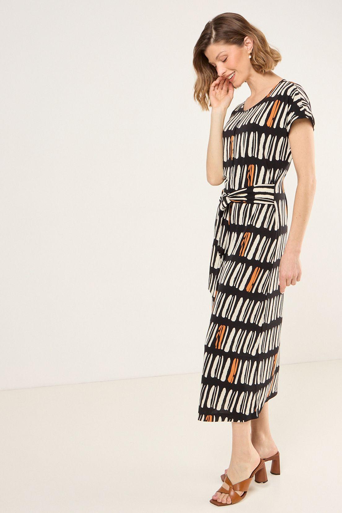 Vestido Estampado Con Lazo Negro Ma Griffe 13102225010102-4