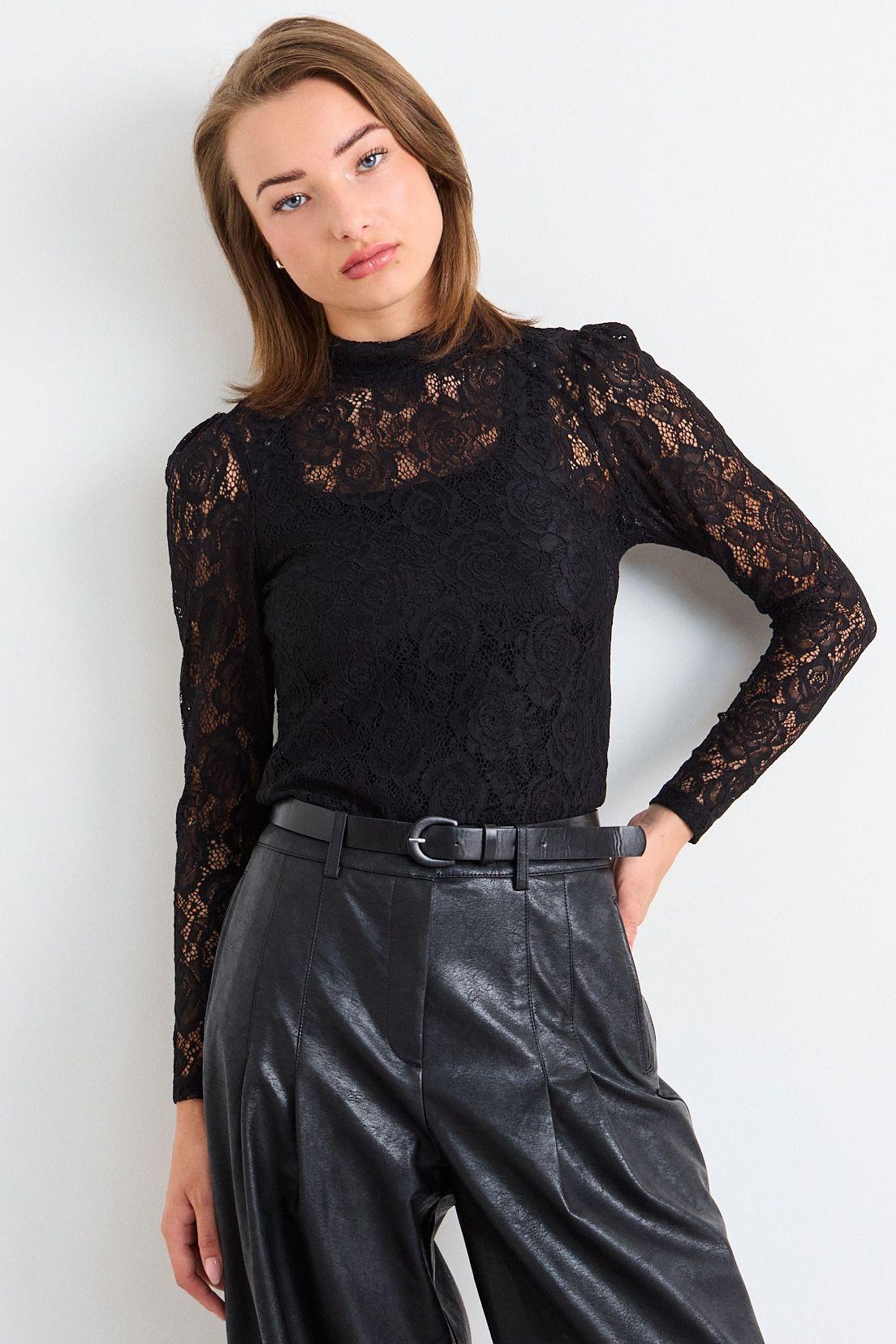 Polera Encaje Negro iO 14220126065102-1