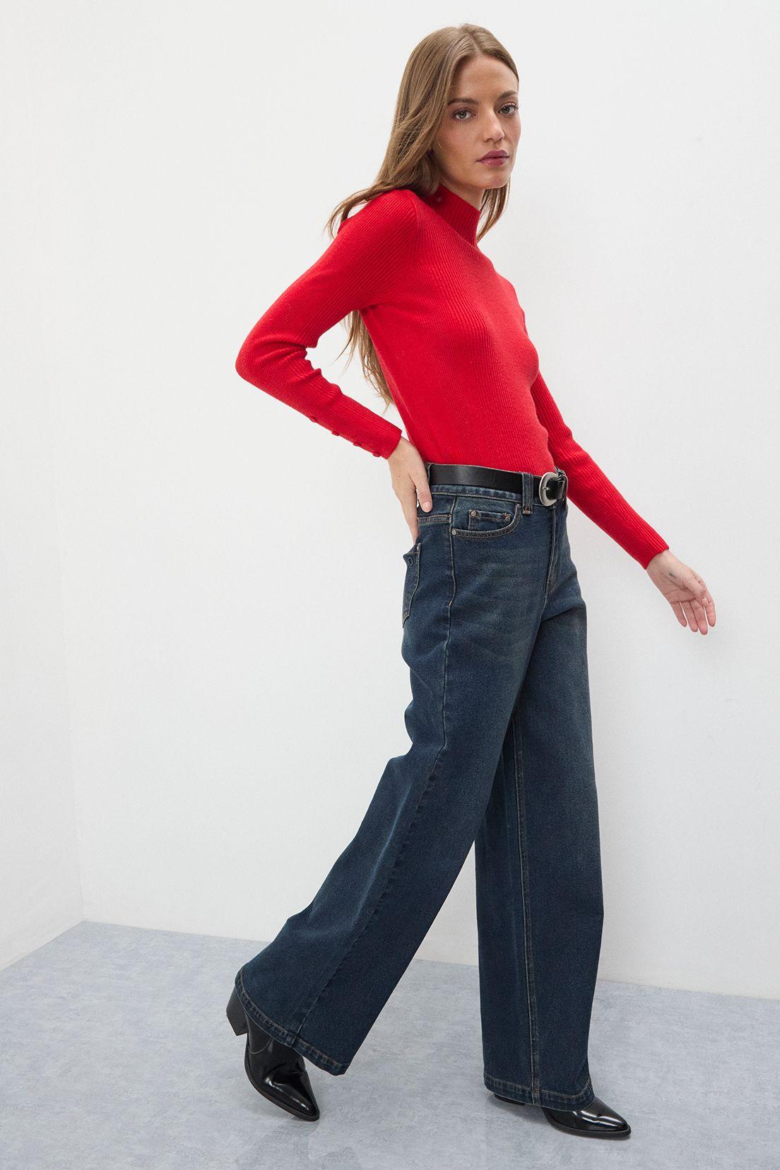 Sweater Liso Rojo 18120125022103-4