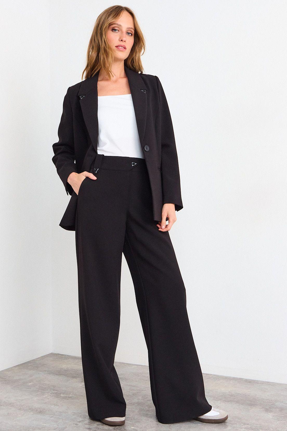 Pantalon Liso Negro iO 11020126065102-0