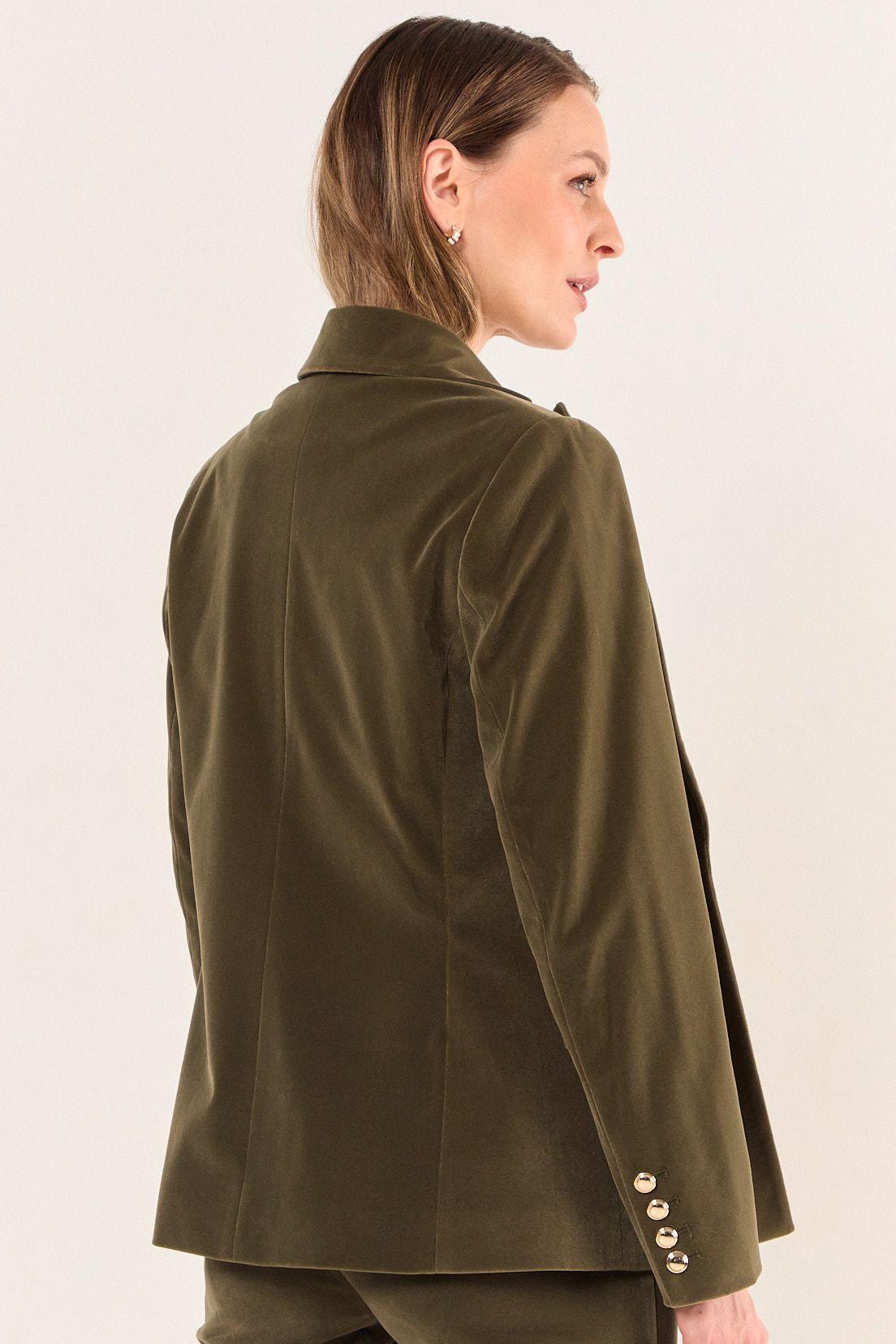 Blazer Terciopelo Verde Oliva Ma Griffe 16002126056107-3
