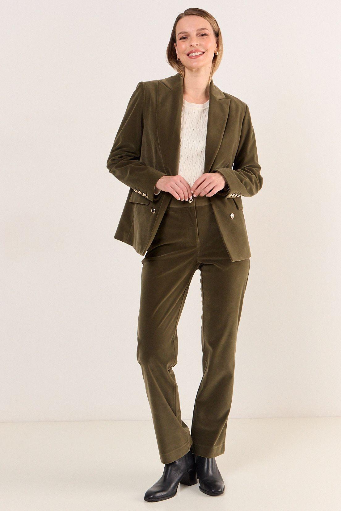 Blazer Terciopelo Verde Oliva Ma Griffe 16002126056107-4