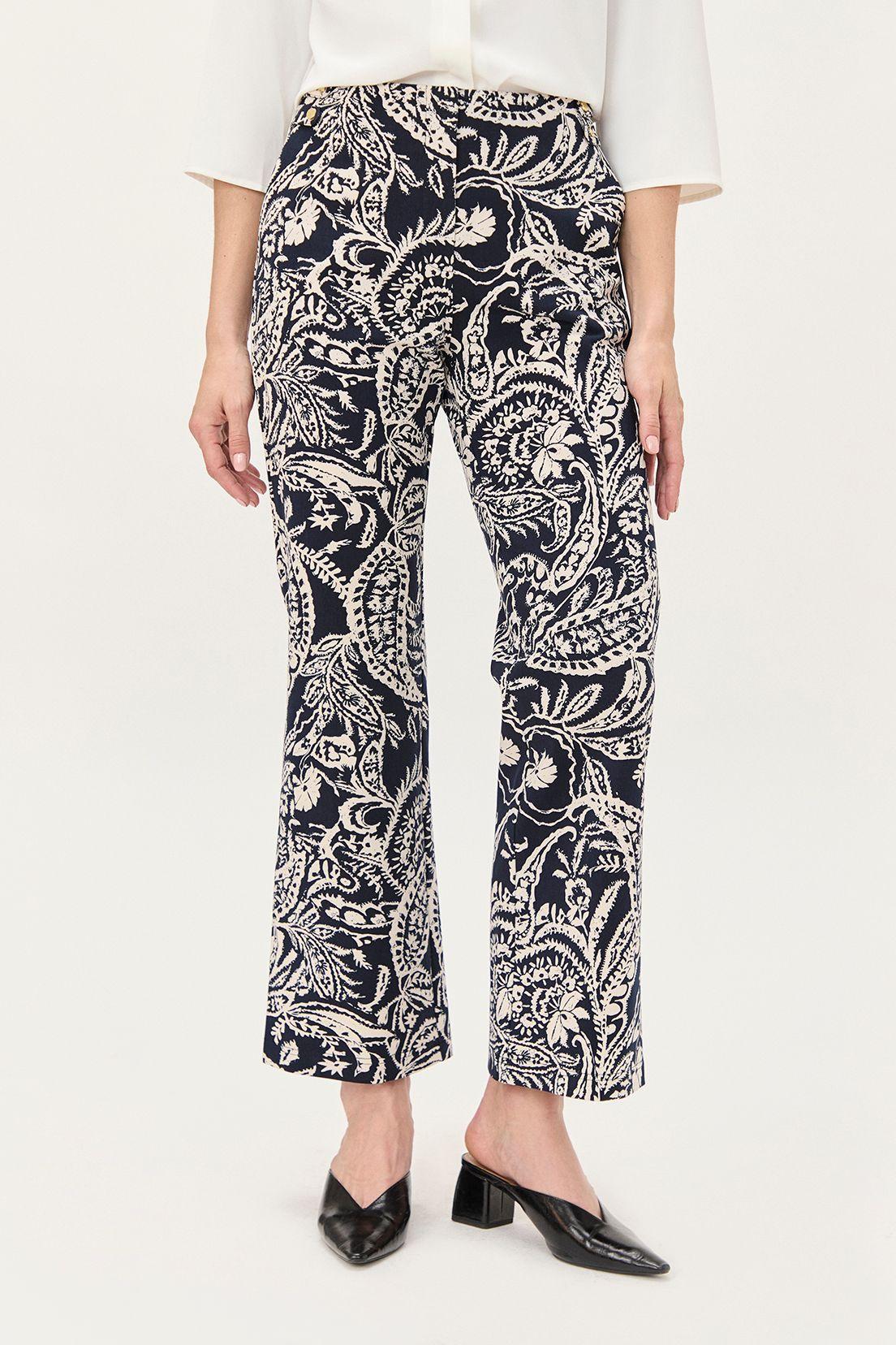 Pantalon Recto Estampado Azul Ma Griffe 11102224001104-1