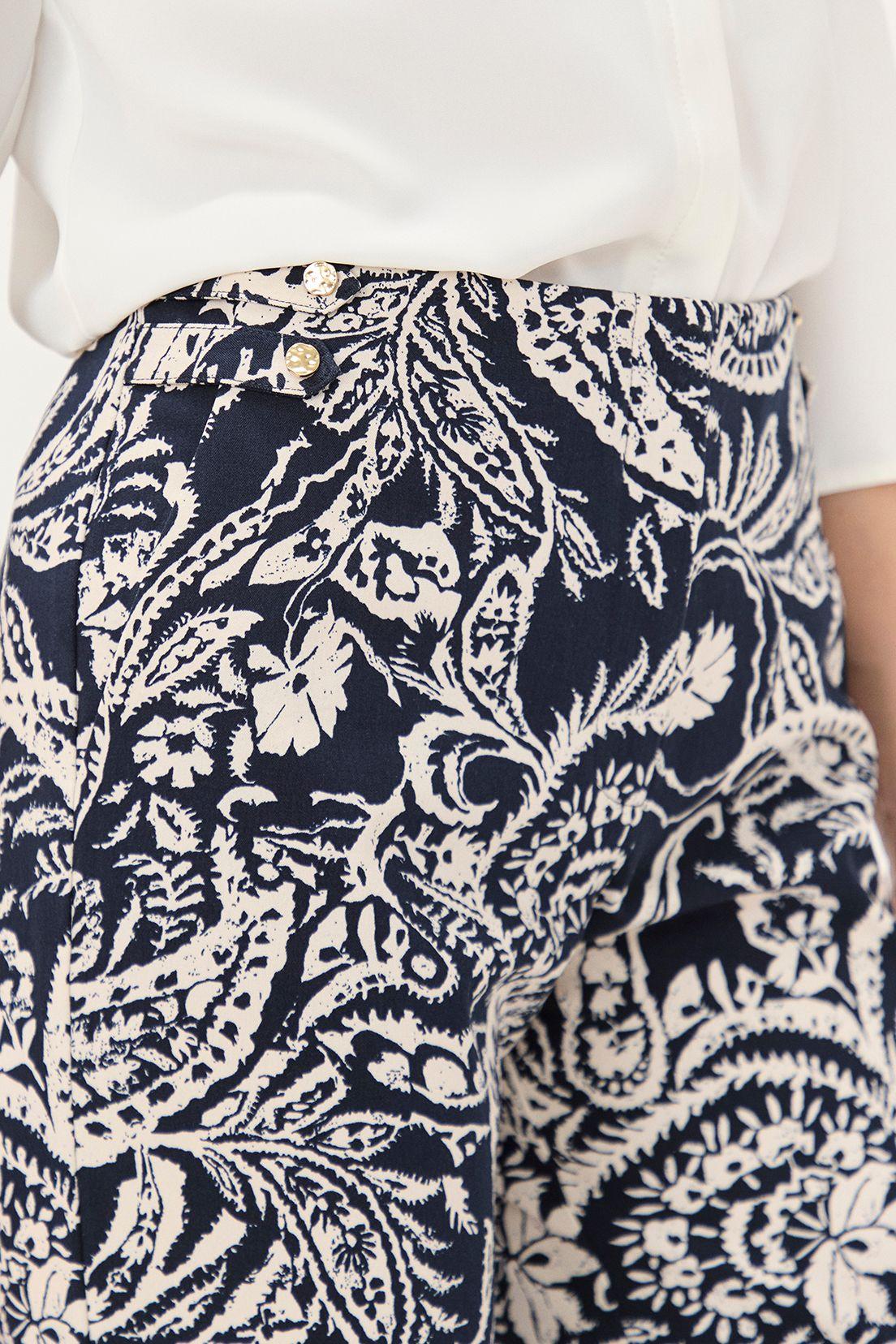 Pantalon Recto Estampado Azul Ma Griffe 11102224001104-2