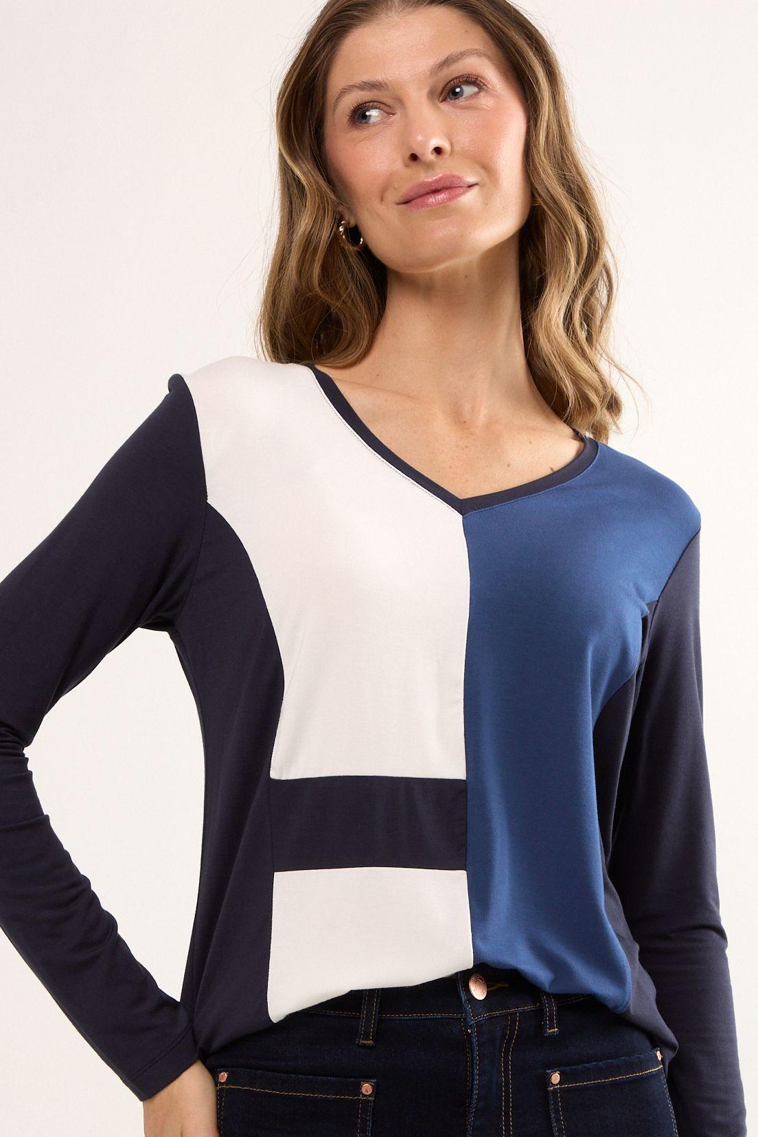 Polera Manga Larga Azul Ma Griffe 14302225053104-0