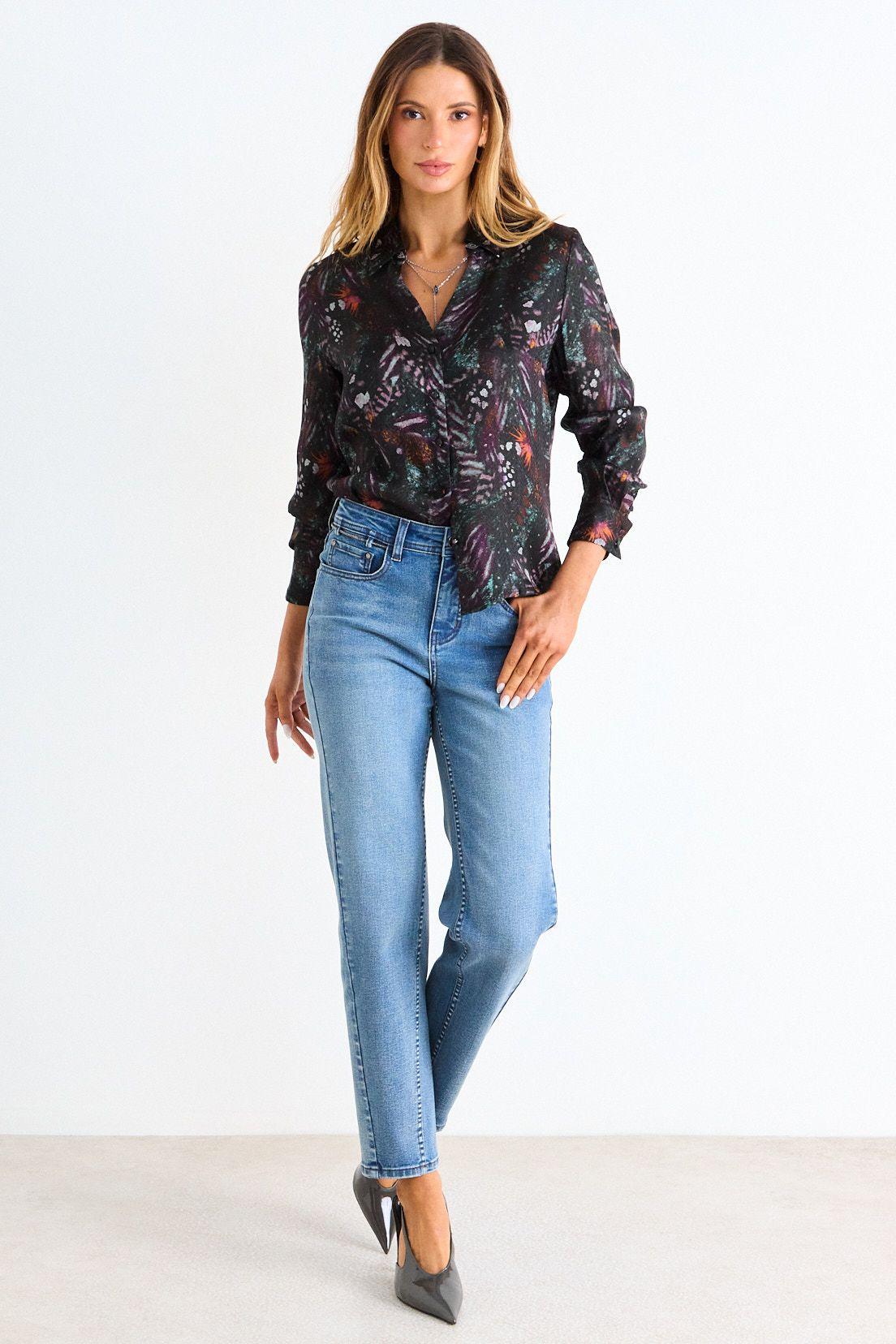 Blusa Fantasia Manga Larga Azul Ash 14107126007104-3