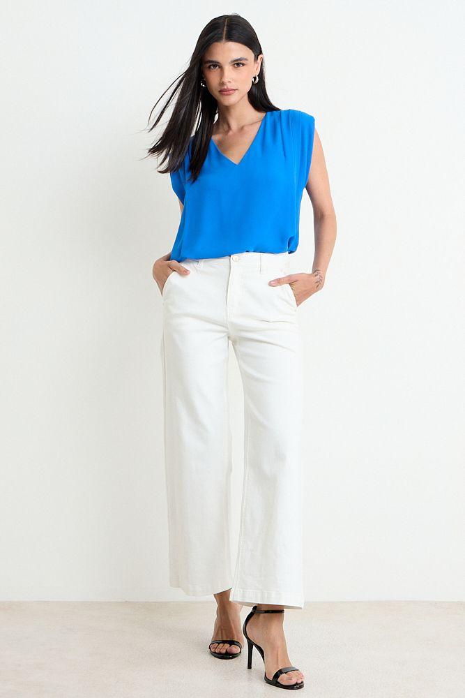 Blusa Lisa Sin Mangas Azul Ash 14007225013134-3