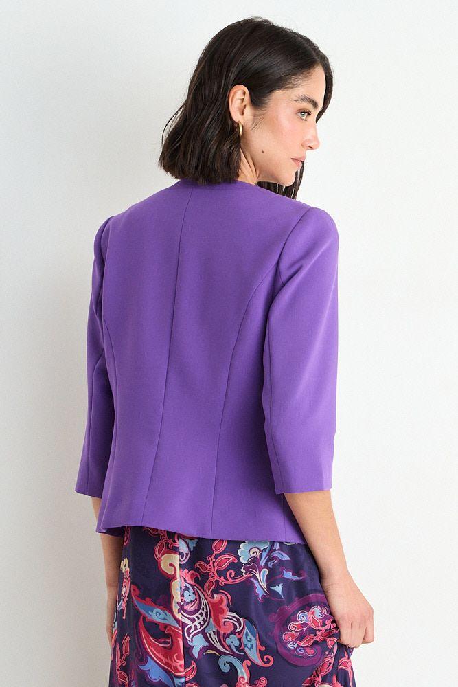 Blazer Liso Con Solapa Morado Ash 16007225070121-2