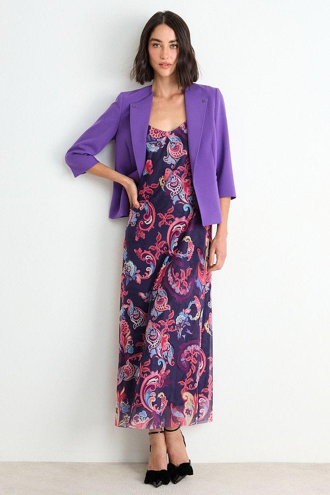 Blazer Liso Con Solapa Morado Ash 16007225070121-3