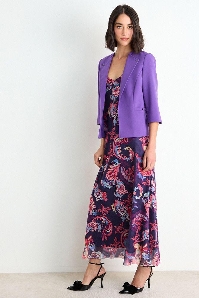 Blazer Liso Con Solapa Morado Ash 16007225070121-4