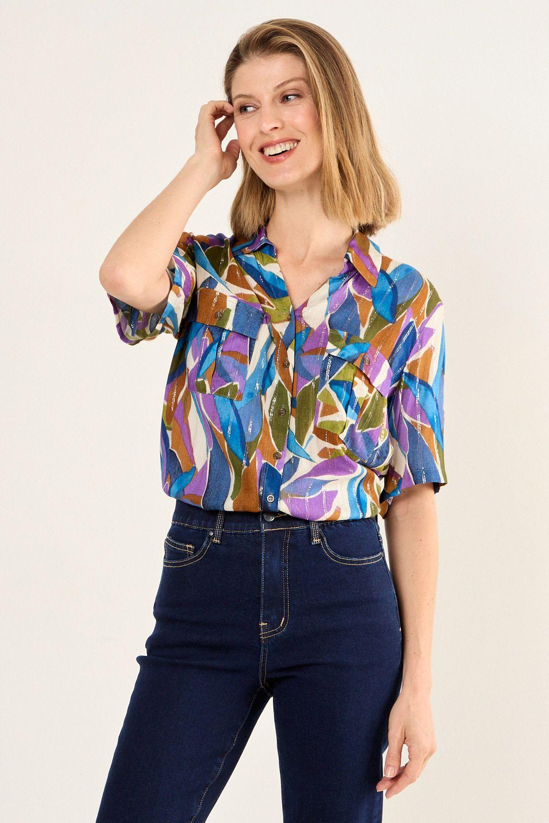 Blusa Camisera Morado Ma Griffe 14102126001211-1