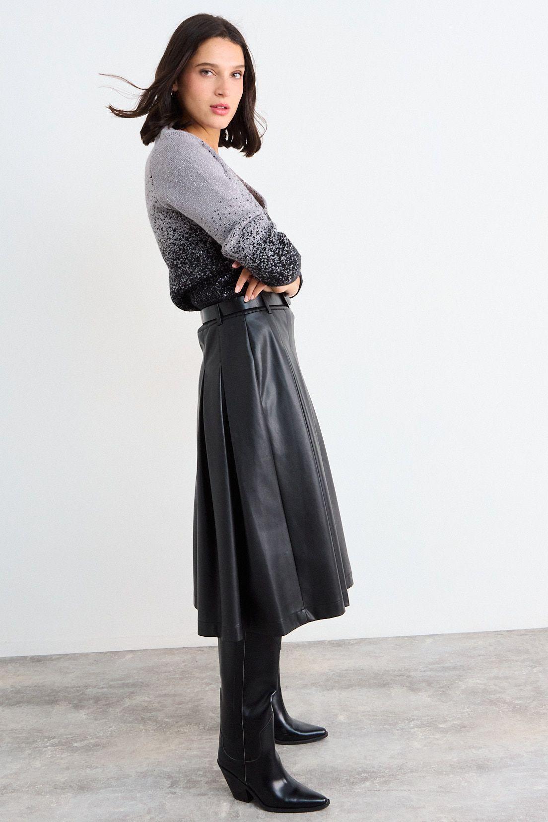 Cardigan Lurex Degrade Negro iO 18020126012102-2