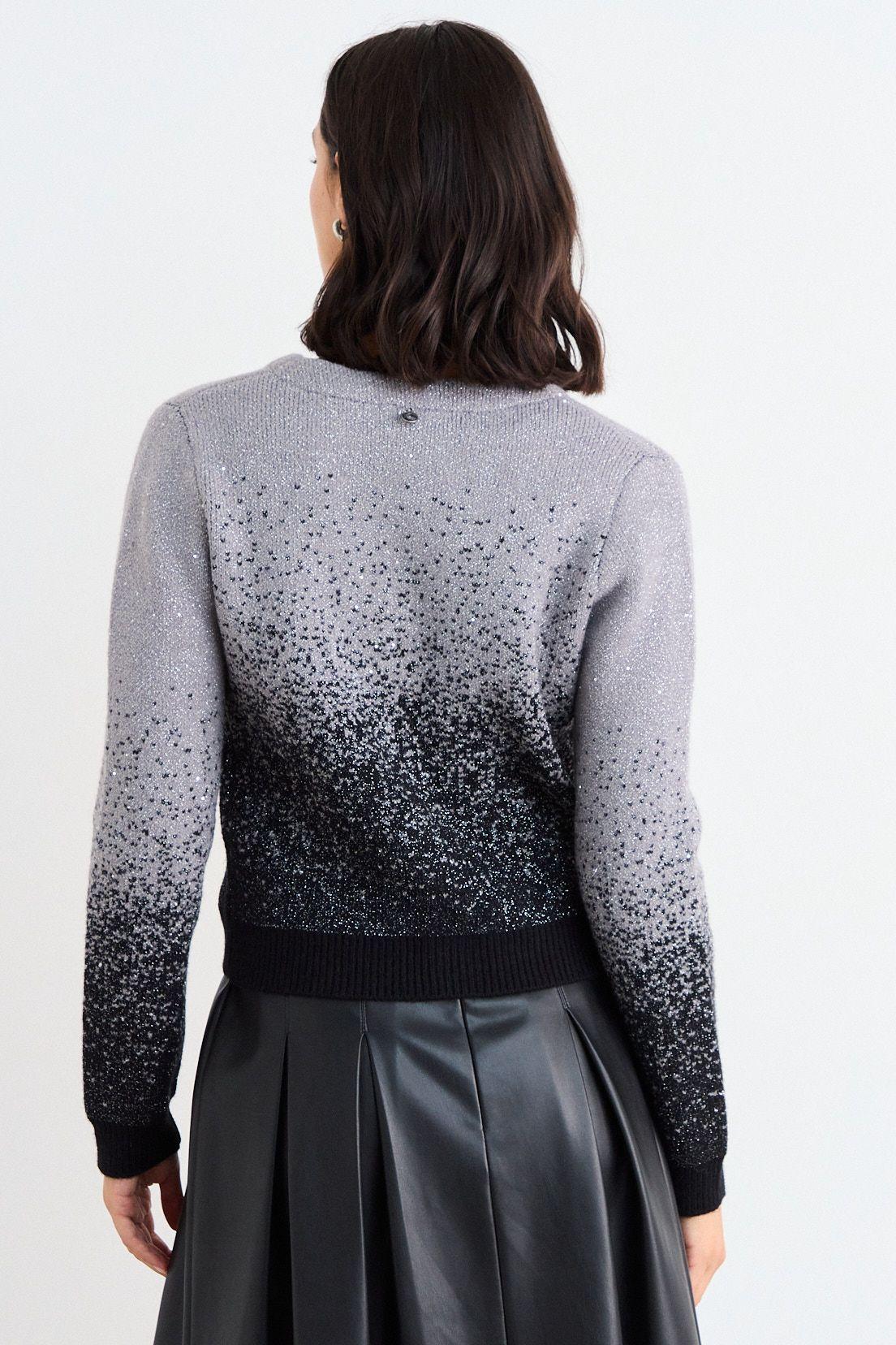 Cardigan Lurex Degrade Negro iO 18020126012102-3