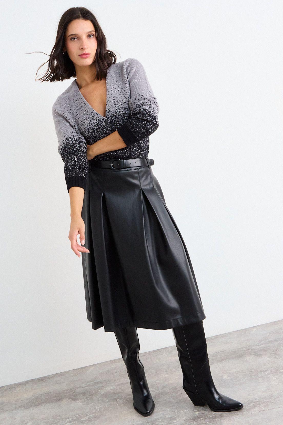 Cardigan Lurex Degrade Negro iO 18020126012102-4