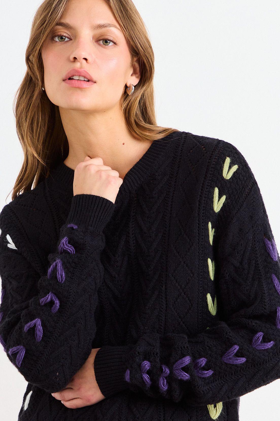 Sweater Liso Negro iO 18120126008102-1