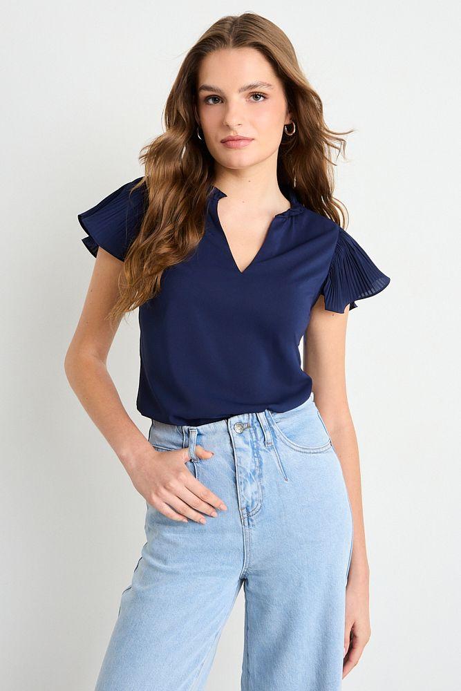 Blusa Manga Corta Azul iO 14020225010104-0
