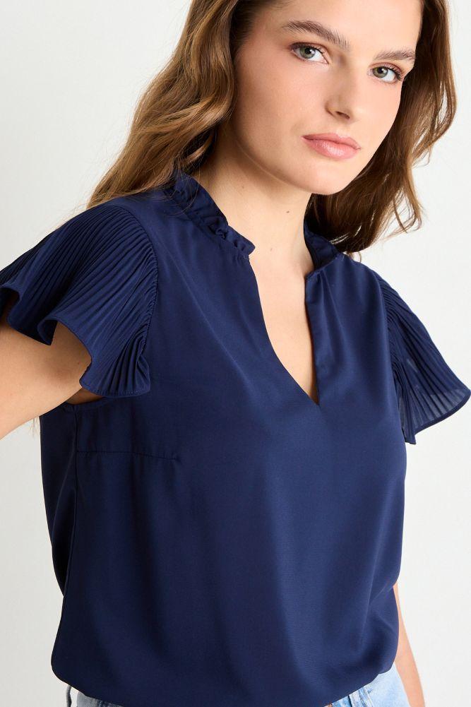 Blusa Manga Corta Azul iO 14020225010104-1