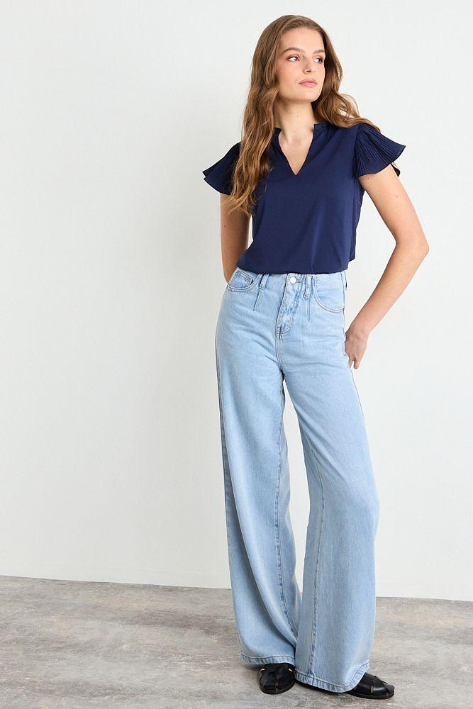 Blusa Manga Corta Azul iO 14020225010104-4
