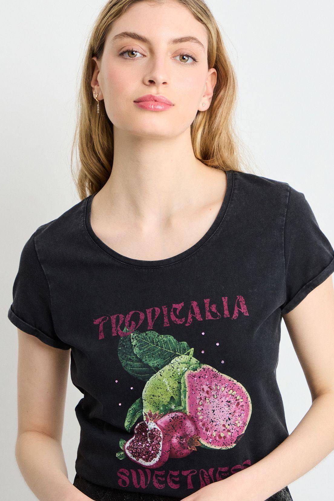 Polera Manga Corta Negro iO 14620225004102-0