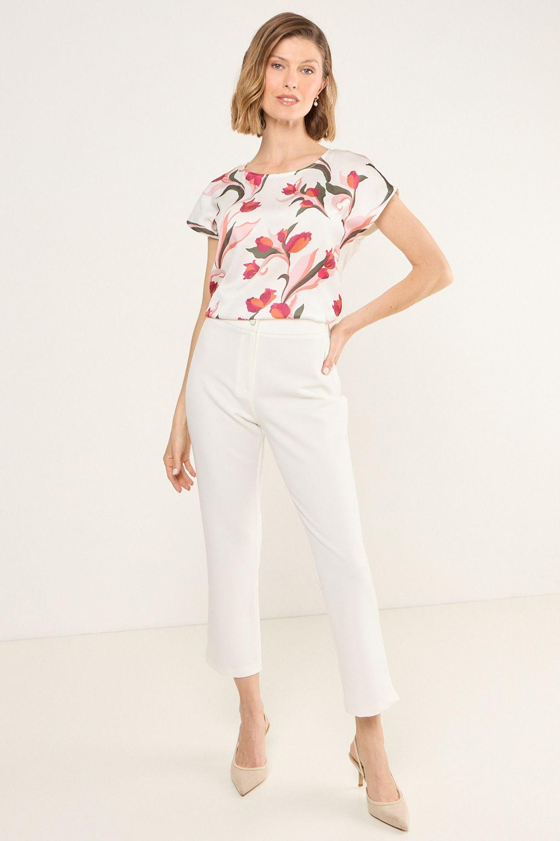 Pantalon Formal Recto Blanco Ma Griffe 11002225049101-0