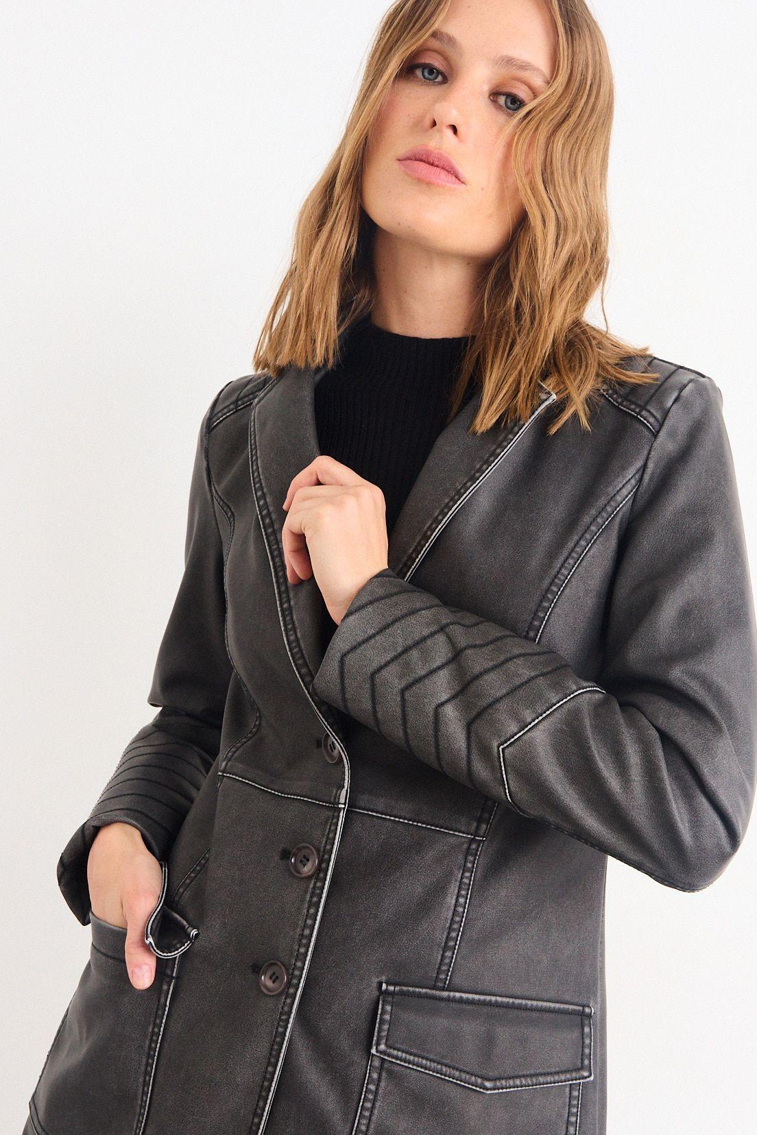 Trench Liso Negro iO 17420126007102-0