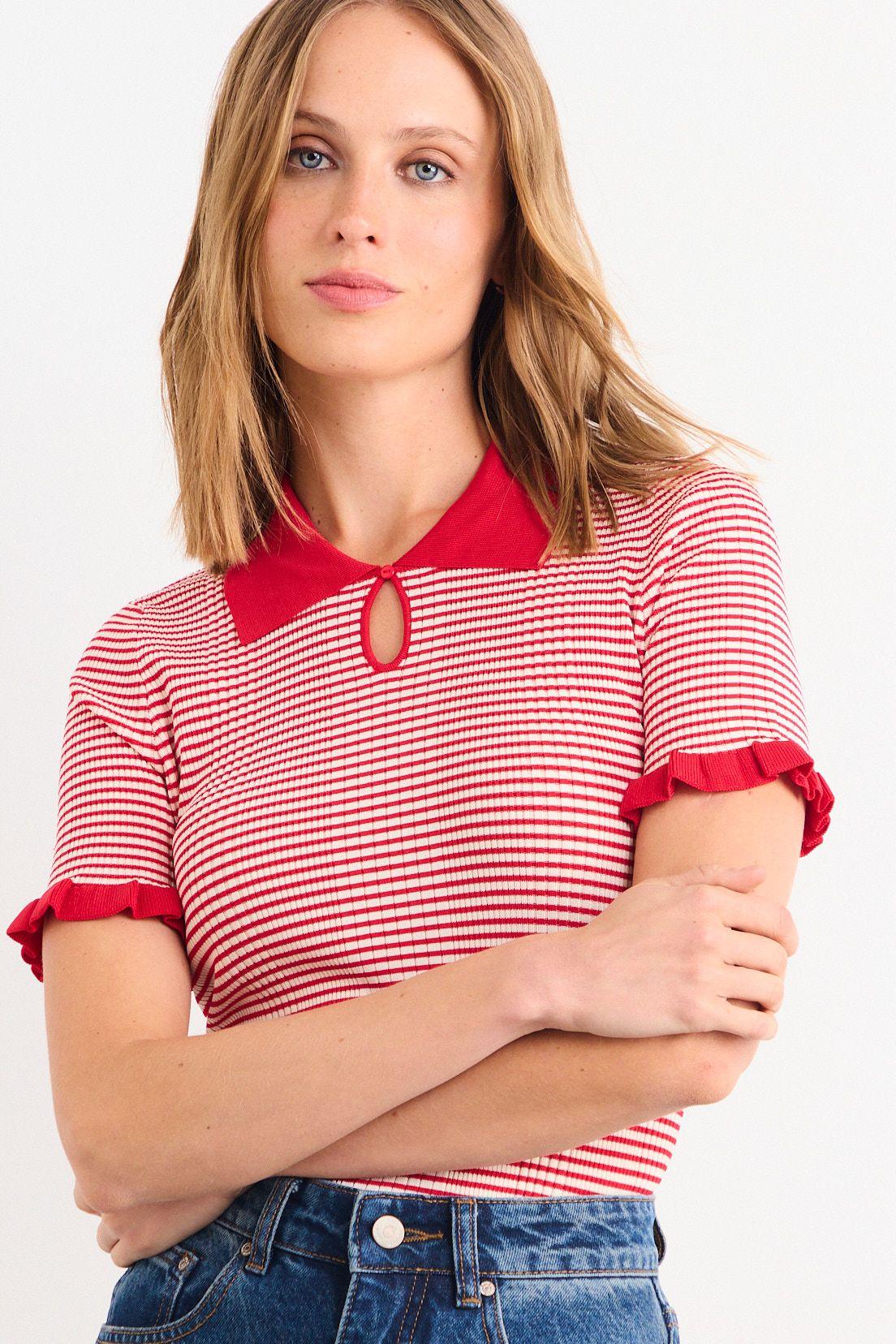 Polera Manga Corta Rojo iO 18720126001103-0