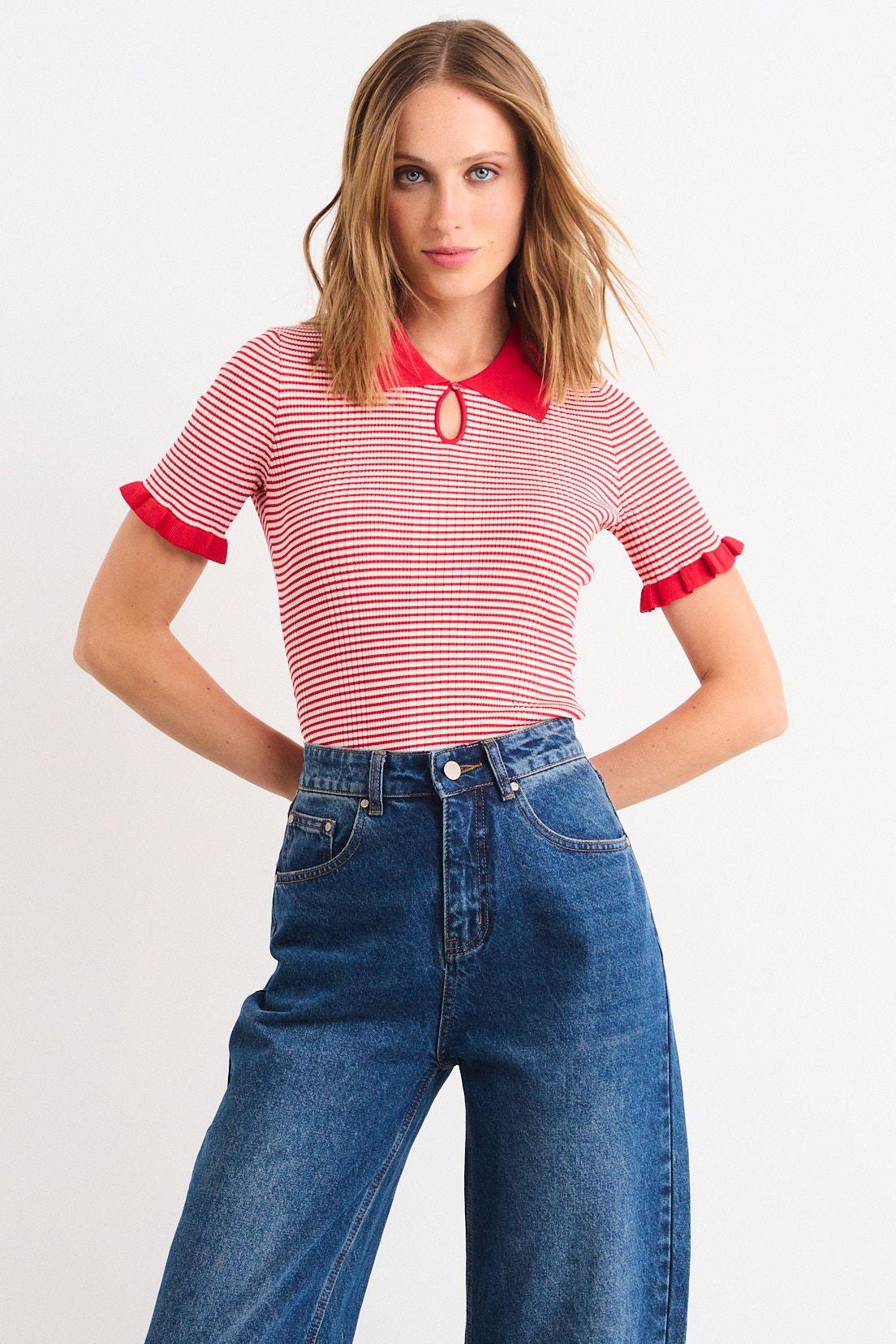 Polera Manga Corta Rojo iO 18720126001103-1