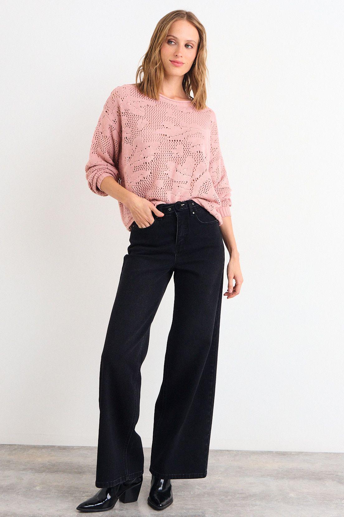 Sweater Liso Rosa iO 18104225080123-3