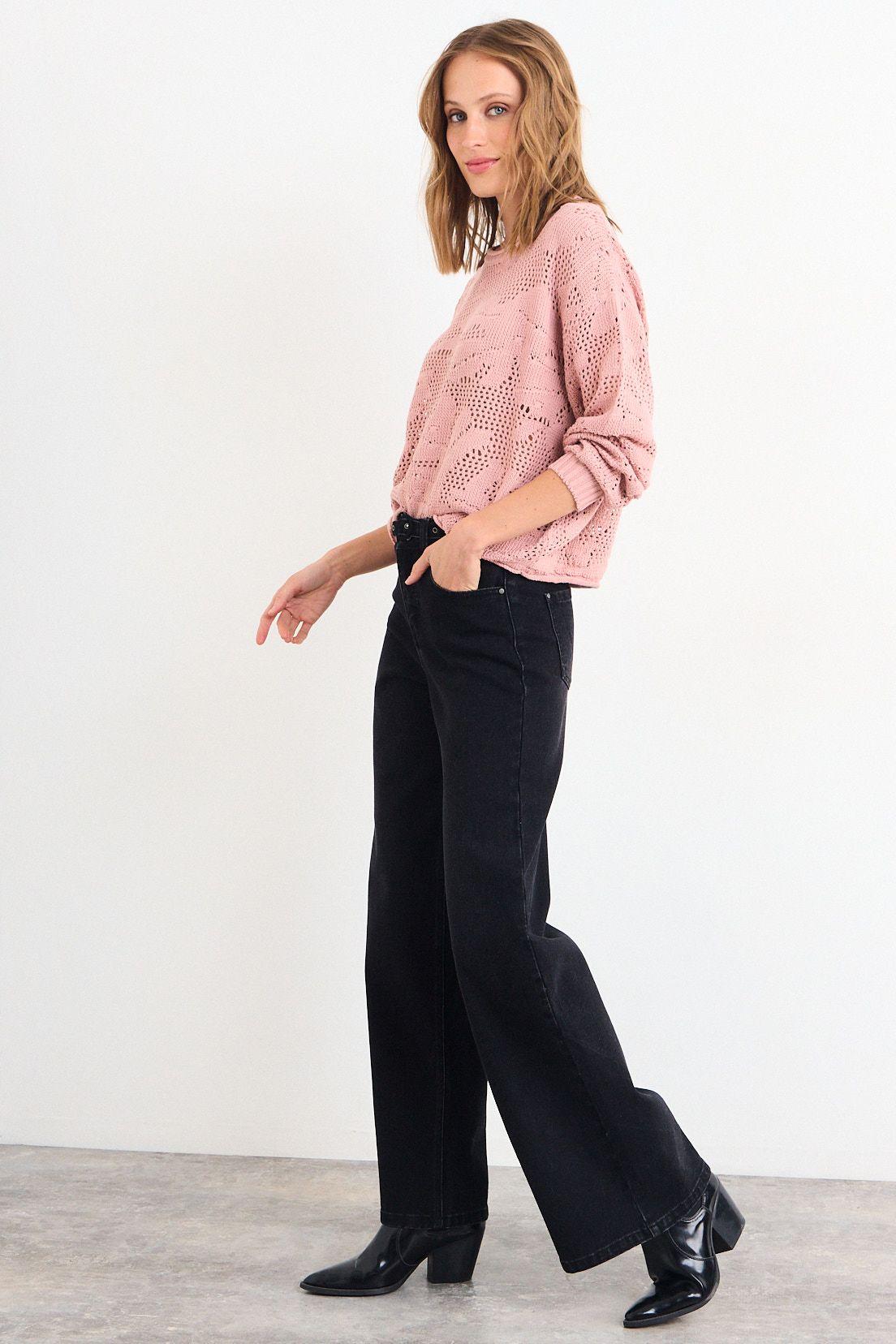 Sweater Liso Rosa iO 18104225080123-4