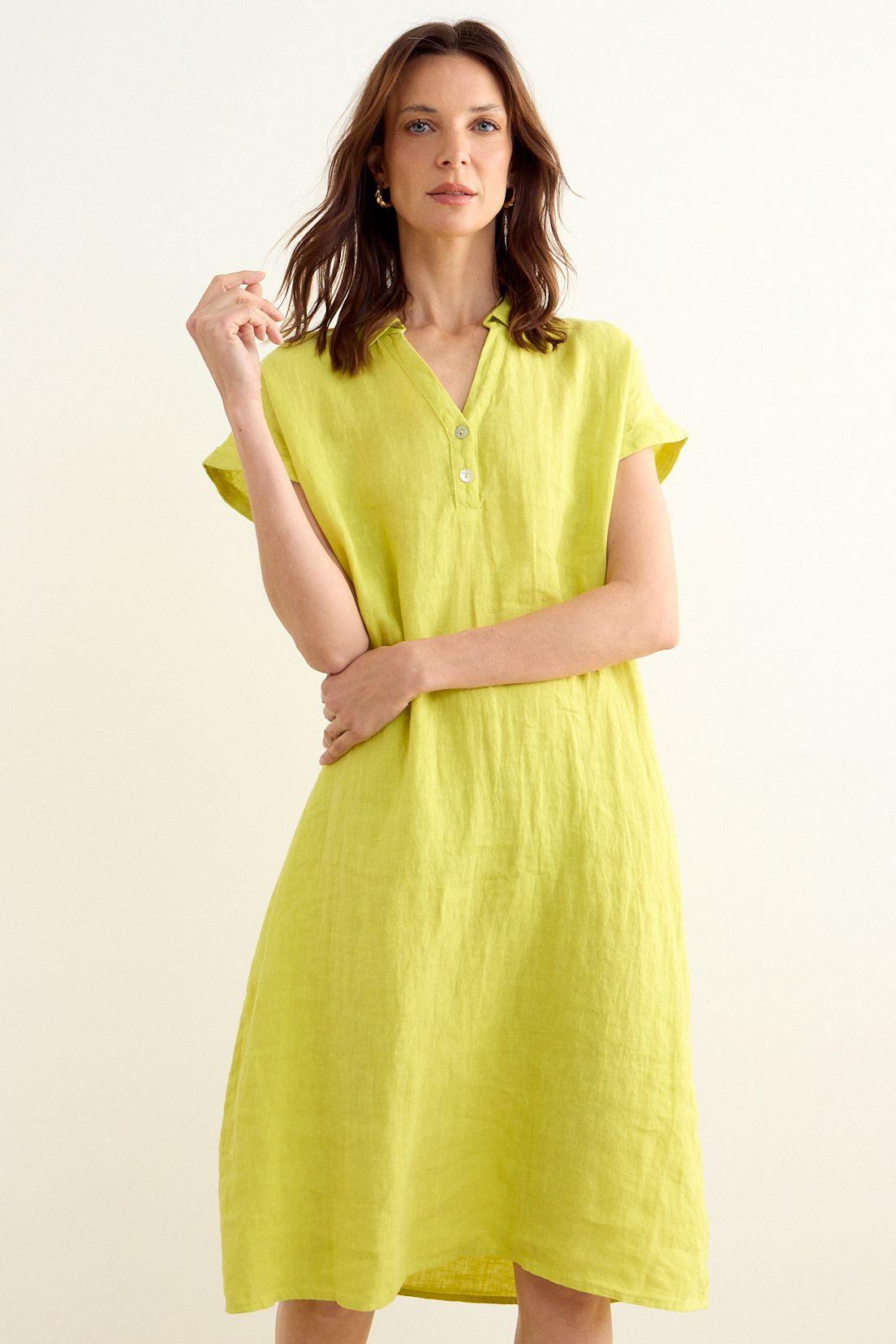 Vestido Liso Verde Pistacho Ma Griffe 13002225301137-0