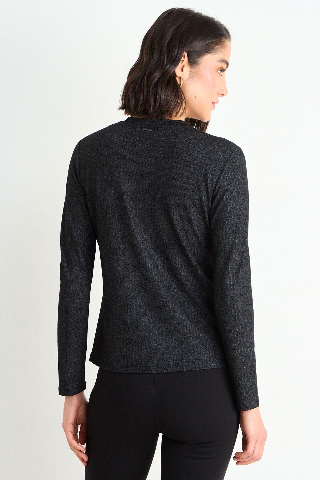 Polera Lisa Manga Larga Negro Ash 14207126004102-2